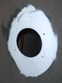 A End roof vent hole prepared